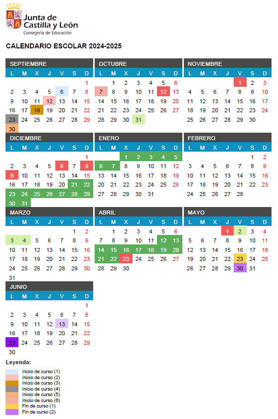 Calendario Escolar 2024-2025